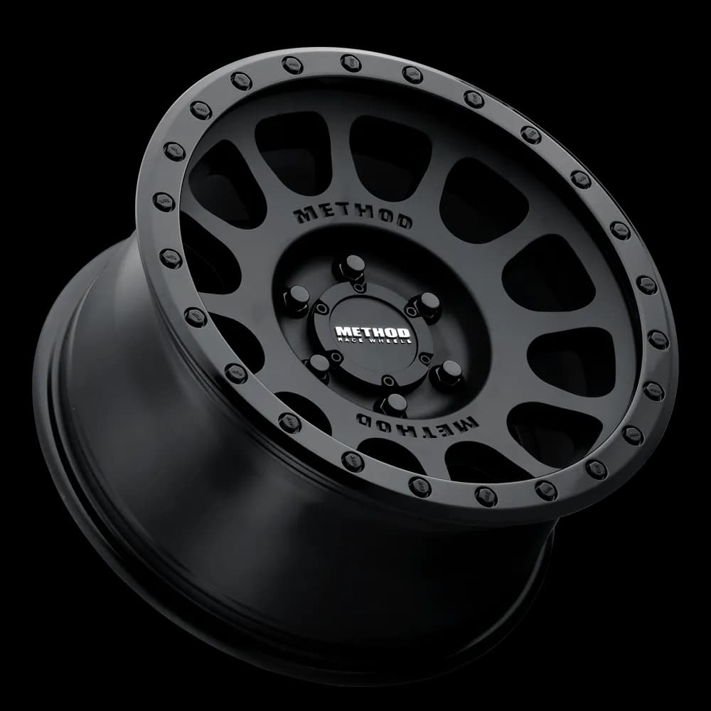 Aluminum Wheels 18x9 NV MR305 Bolt Pattern 6 On 139.7 Offset -12 Lip Size 1.46 Double Black BK Method