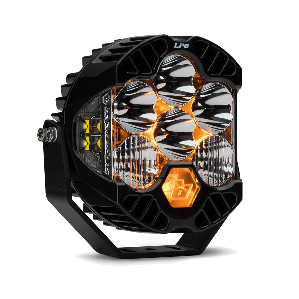 Lp6 Pro LED Auxiliary Light Pod Driving/Combo Clear Lens Amber Backlight
