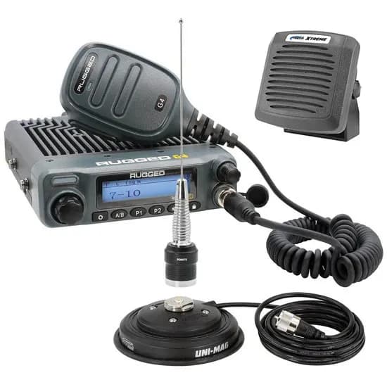 Radio Kit Plus Rambler g4 High Power Gmrs Mobile Radio Kit With External Speak