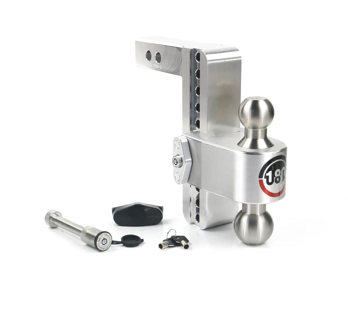 180 Hitch Stainless Steel 8in Drop Hitch With 2in Shank (10k/12.5k Grwr) With Ws05 Keyed Alike