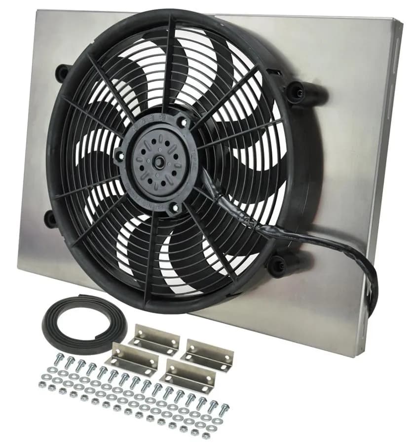 Derale 16828 Powerpack - High Output Single 17 Electric RAD Fan/Aluminum Shroud Kit