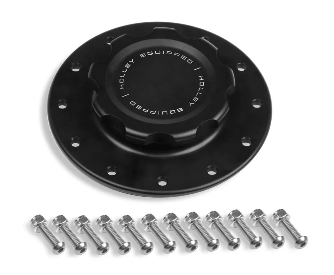 Billet Fuel Cell Cap W/12 Bolt Flange Holley