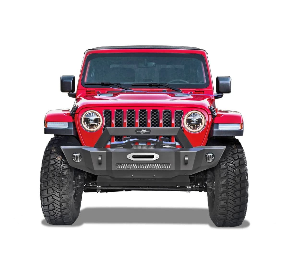 0721 Wrangler/20c Gladiator 3in Round Blackout Series Sidebars Textured Black