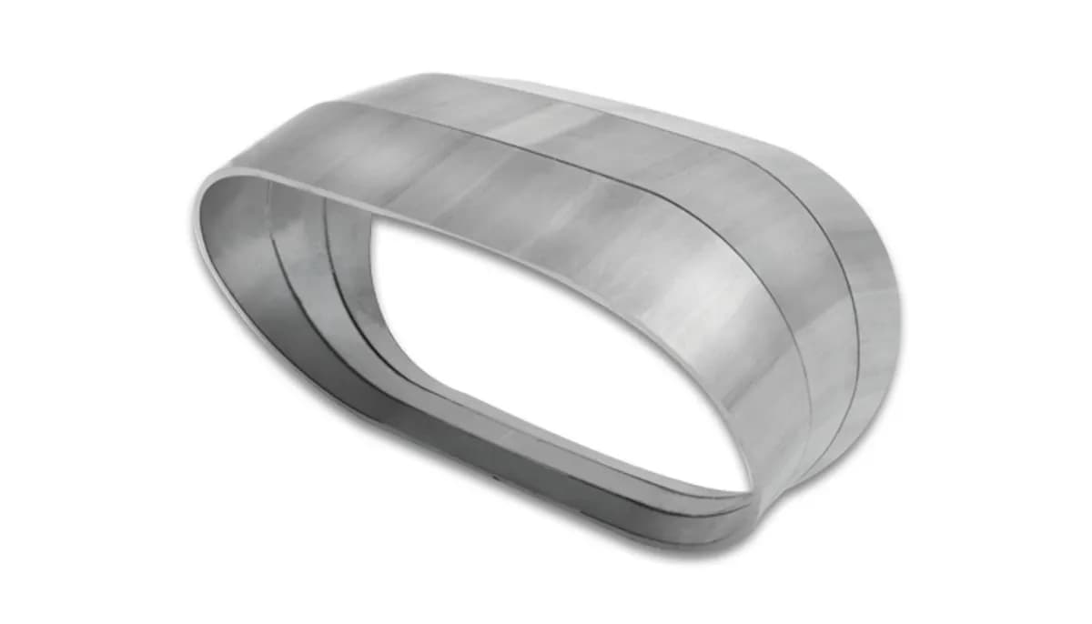 Stainless Steel Pie Cuts; 3 in. Nominal Tube Size; 59.3mm Centerline Radius; Vetical Plane; 15 Deg. Bend Angle; 3 Pack; 304 Stainless Steel; Oval;