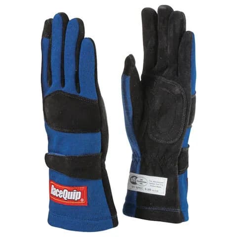 355 Series 2 Layer Nomex Race Gloves Sfi 3.3/ 5 Certified; Blue Xlarge