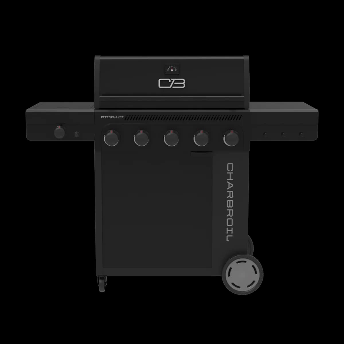 Performance Series Flavormax 5 Burner Gas Grill Cabinet With Side Burner Blackout
