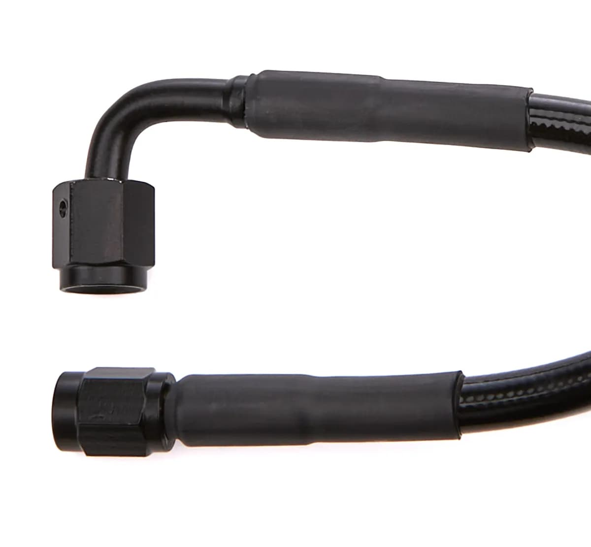 Straight 3 to 90 Degree 3 24in Pre Assembled Brake Line Black