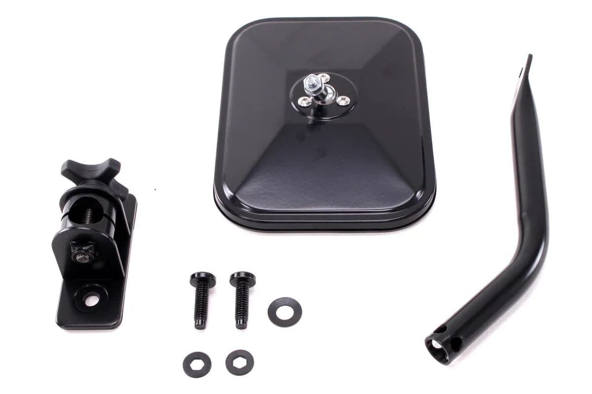 (Single)9716 Wrangler TJ JK Quick Release Side Mirrorblackrectangular