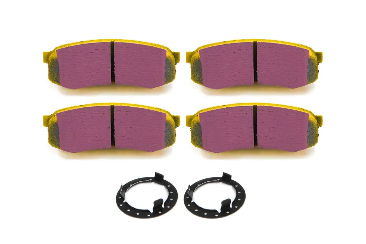 Yellowstuff Street And Track Brake Pads; FMSI Pad No. D606; Vented; 312mm Dia.; 68mm Height; 18mm Thick; 106mm Center Hole Dia.; Pad Dimensions: 116 x 44 x 15mm;