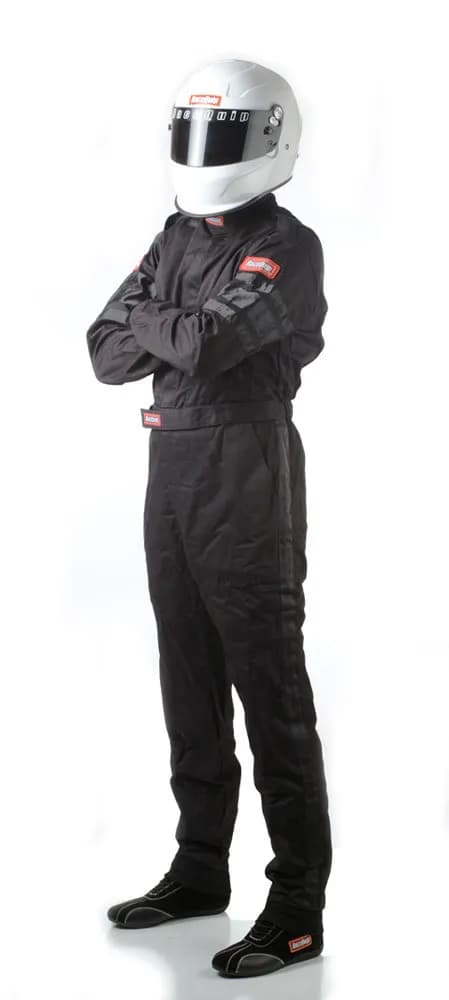 One Piece Single Layer Racing Driver Fire Suit; Sfi 3.2a/ 1 ; Black 3xlarge