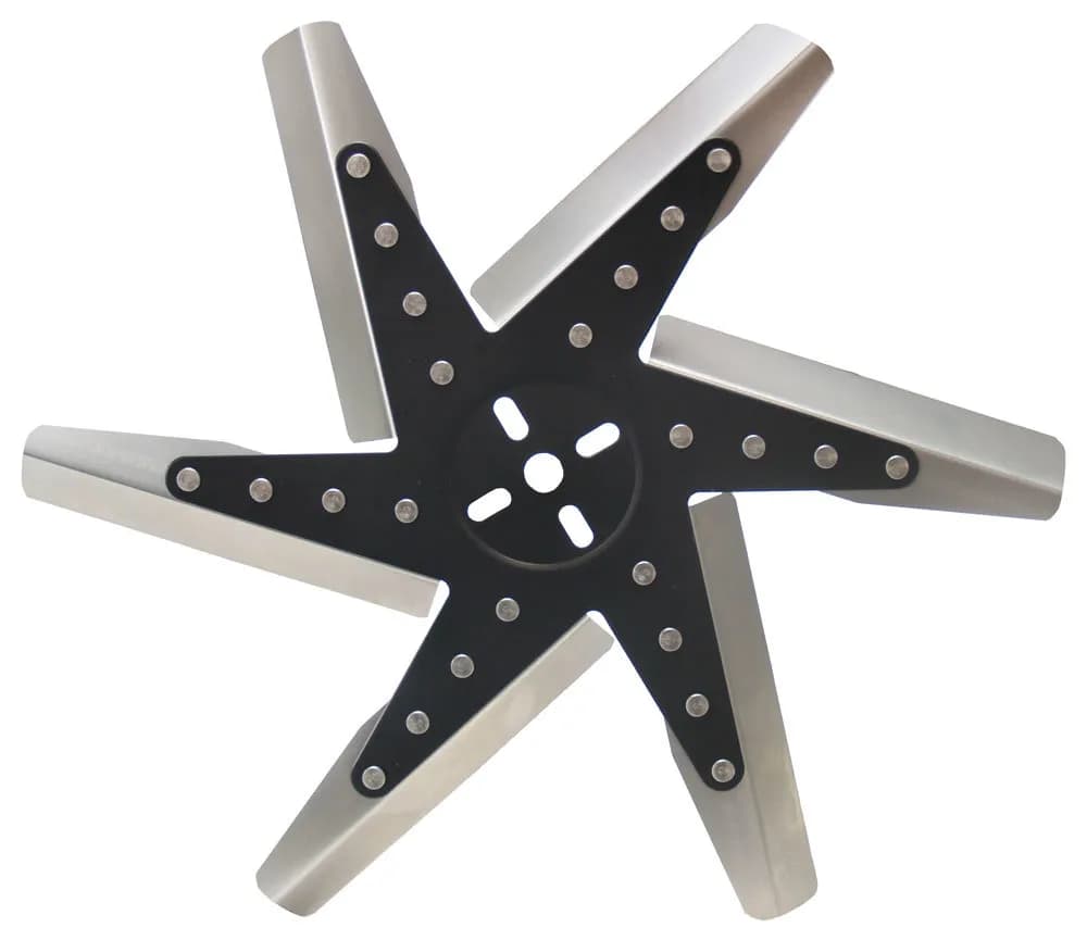 17 High Performance Stainless Steel Standard Rotation Flex Fan, Black Hub