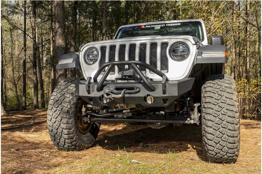 Hd Bumper Stubby Front; 0718 JK 1819 JL 2020 Jt