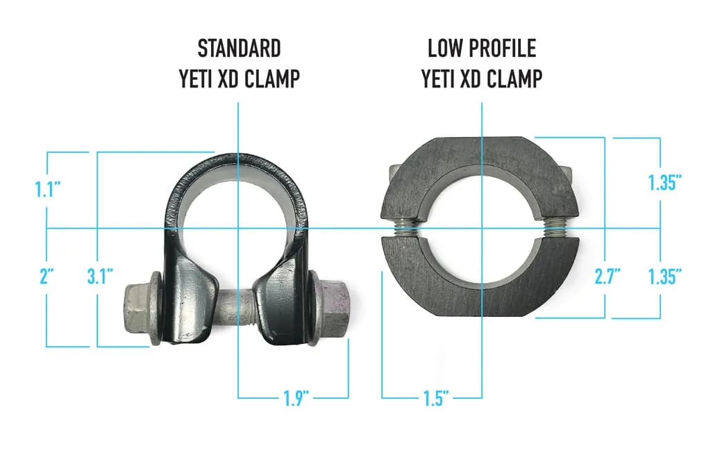 Jeep Low Profile Track Bar Clamps Yeti XD For 07-24 Wrangler JK/JL/Gladiator Steer Smarts