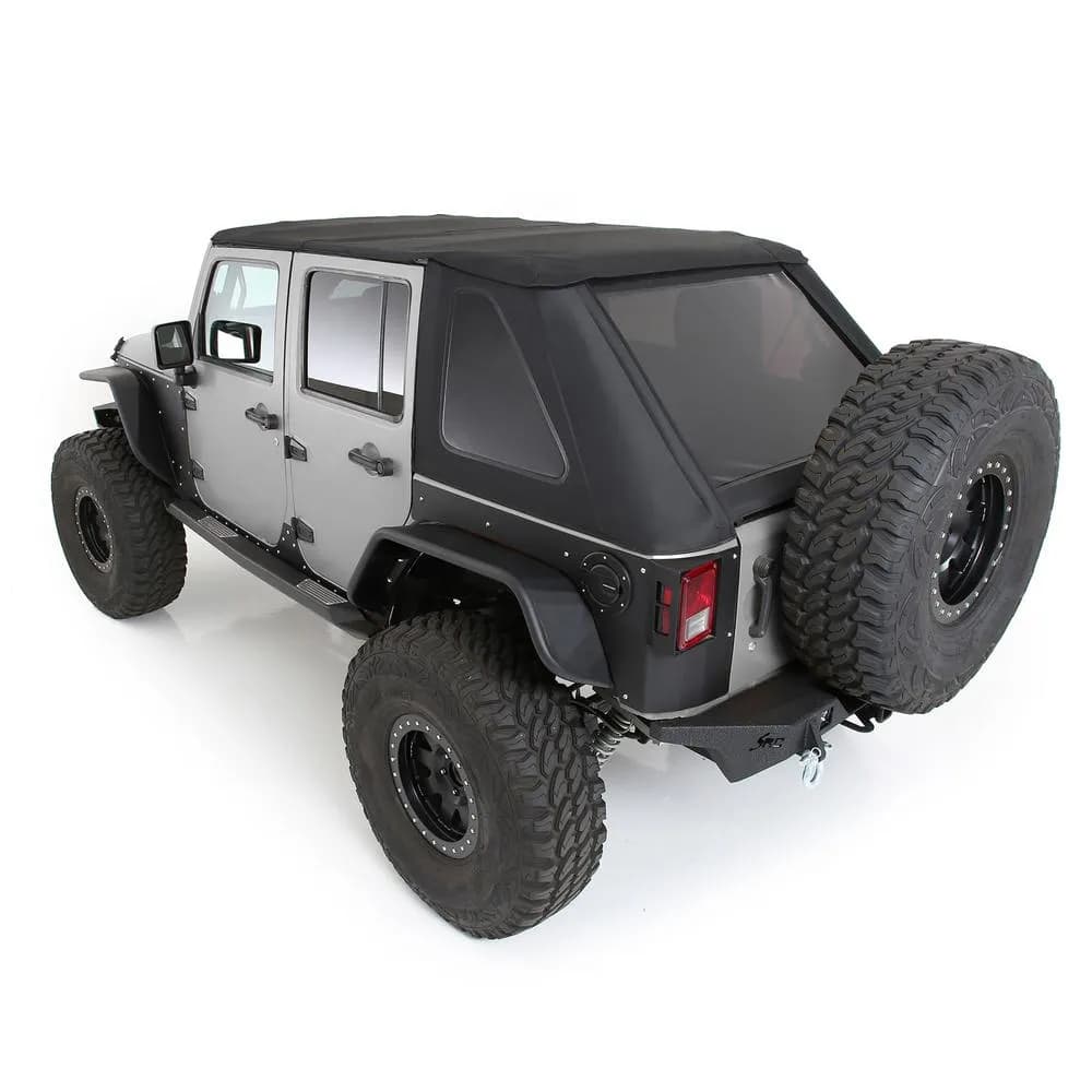 0718 Wrangler JK 2DR Bowless Combo Top Kit W/Tinted Windows/Black Diamond
