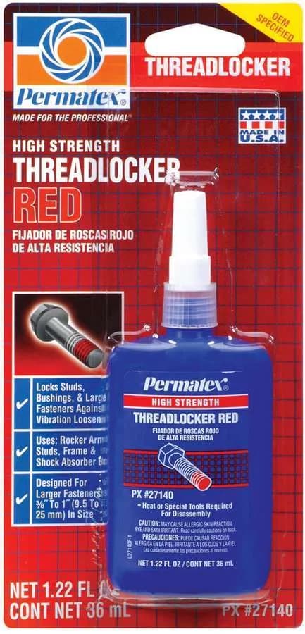 High Strength Threadlocker Red 36ml Bottle