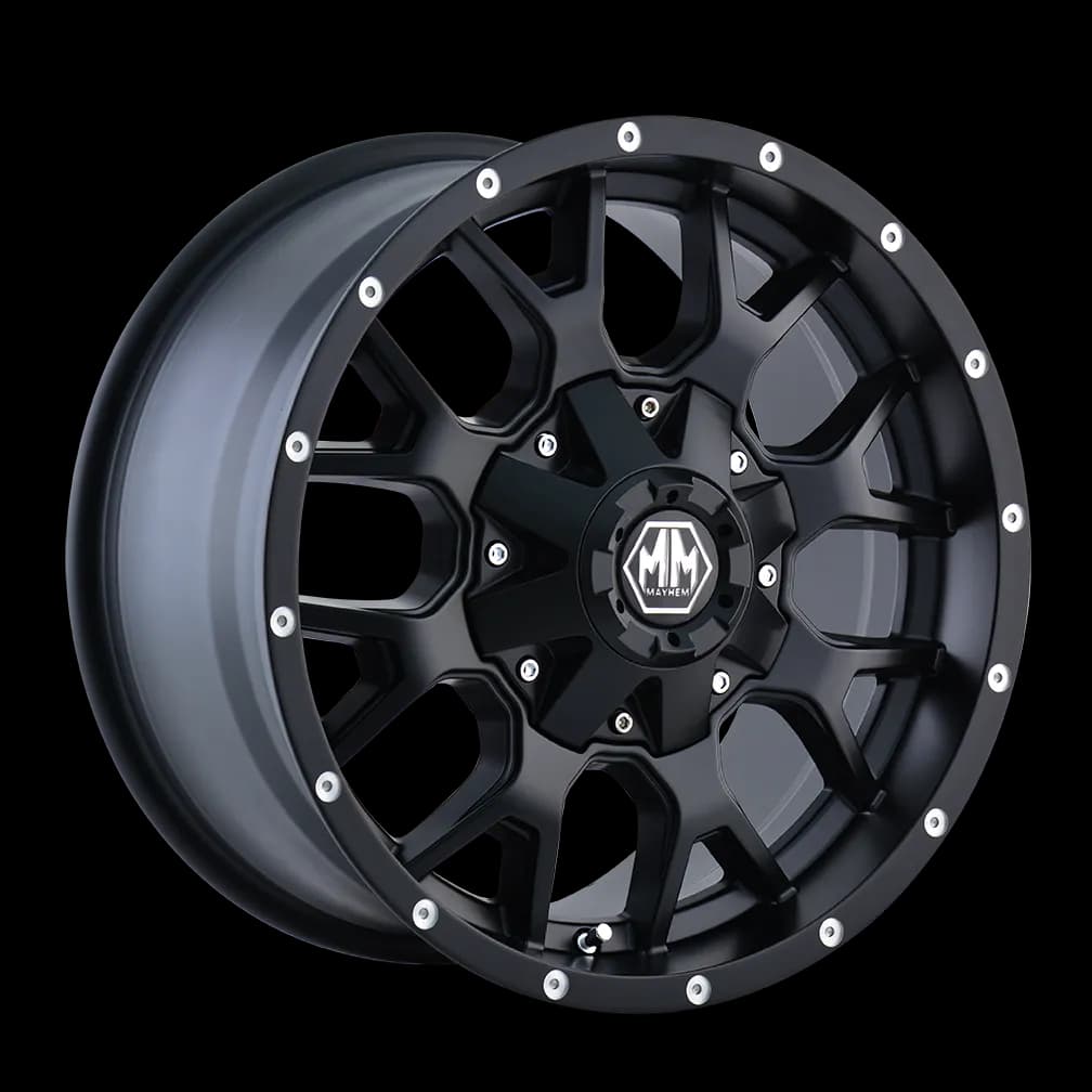 Warrior (8015) Matte Black 18x9 5x4.5/5x5 18mm 87mm