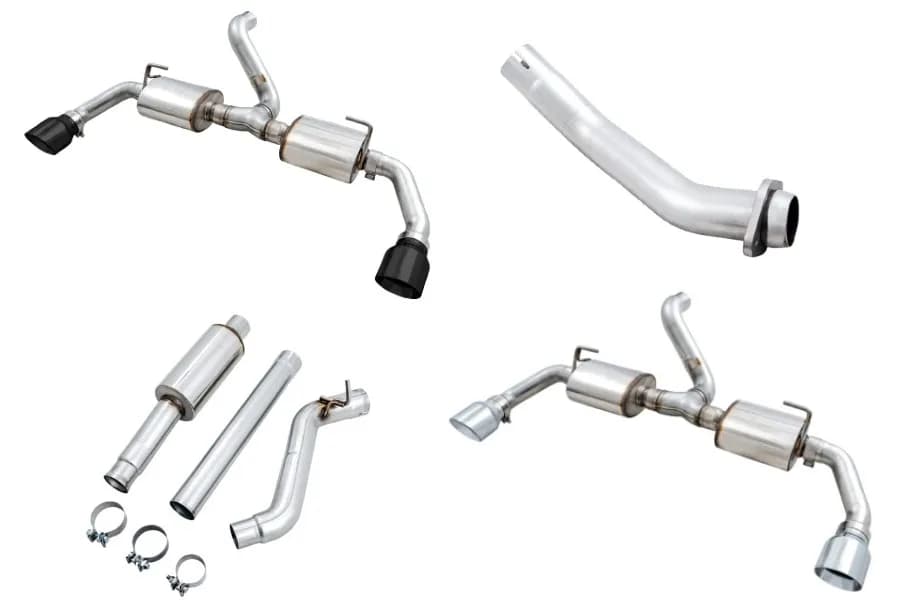 AWE Tread Edition Axle-Back Exhaust w/ Resonated Mid and Loop Pipe Package - JL 3.6L / 2.0L