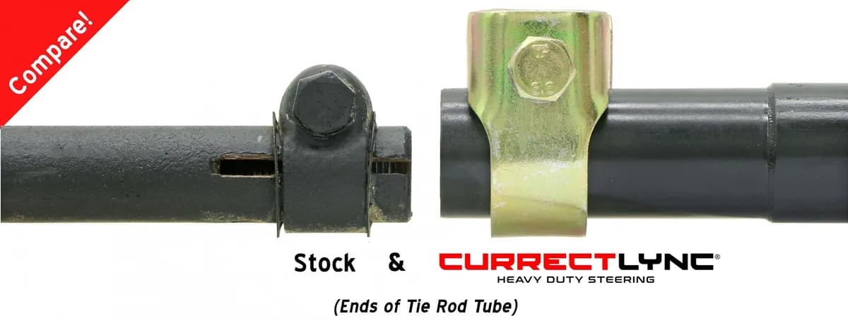 Currectlync Steering System 97-06 Wrangler TJ and LJ Unlimited/XJ/MJ Bolt-On Includes 1 1/4 Inch Diameter Tie Rod/Forged Drag Link HD Steering Stabilizer Shock Mounting Kit RockJock 4x4