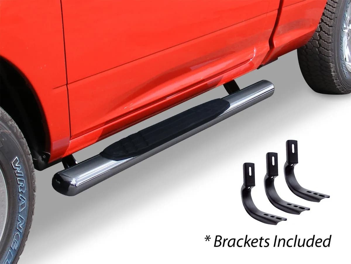 Go Rhino 684418052PS - 4 OE Xtreme SideSteps With Mounting Bracket Kit - Polished Stainless Steel