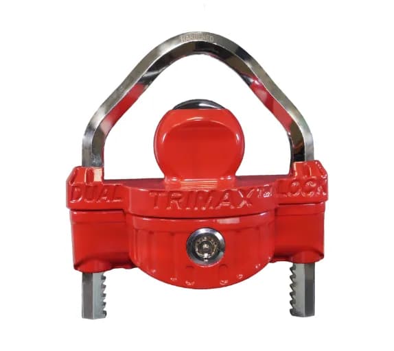 Universal Coupler & Wheel Lock1/2in Steel Shacklered