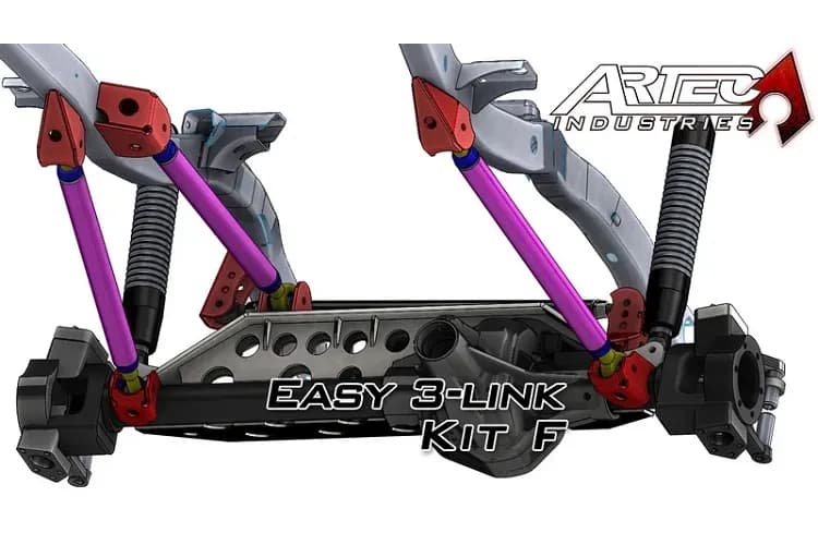 Easy 3 Link Kit F for Artec Trusses Yes Outside Frame Ford 85-91 Front Driver Rear Passenger Artec Industries