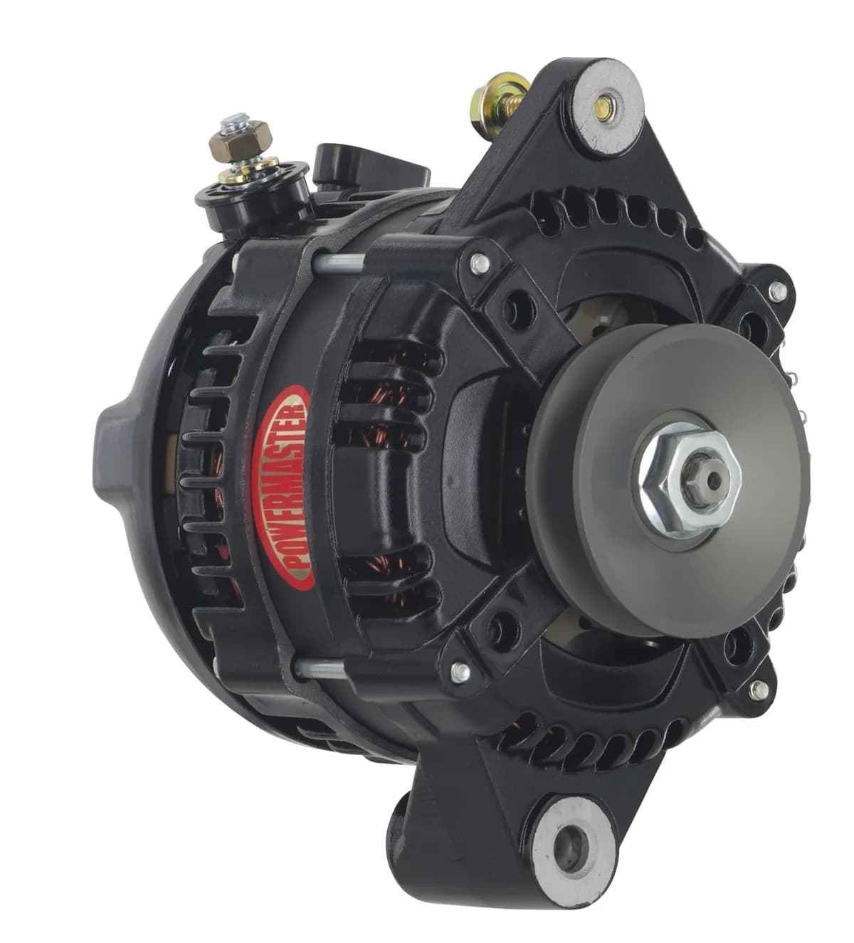Alternator; 175 Amp; 1 Groove V Type Pulley; Hair Pin Replacement; 17.5 Preset Voltage; Black Finish;