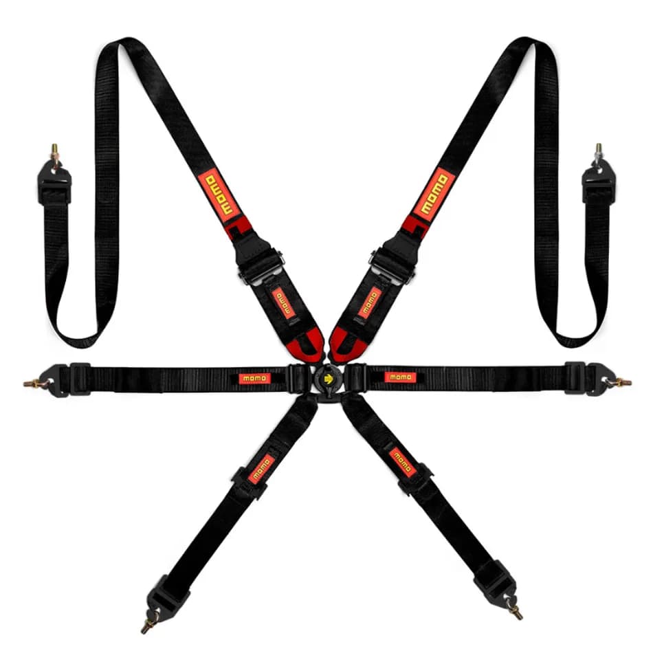 Corsa Harness 6 Point 3x3x2 Black Clip in Cam