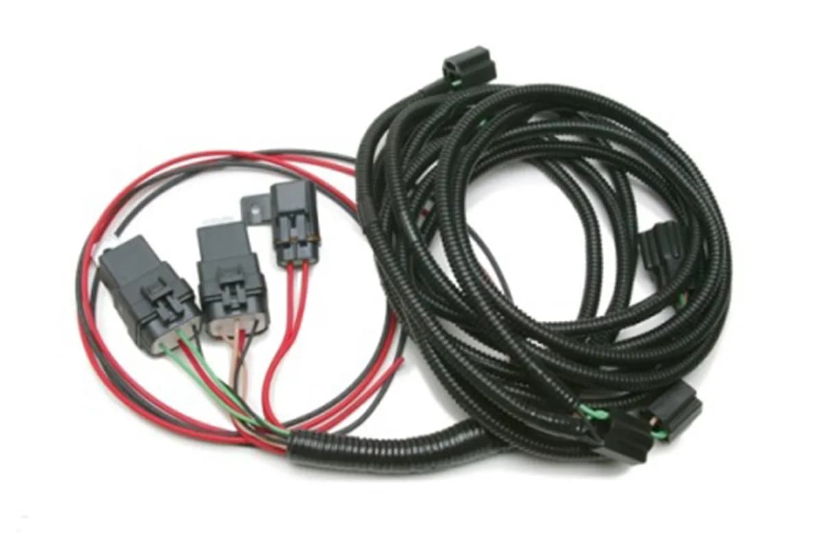 Quad H-4 Headlight Conversion Harness; Incl. 40 Amp 2 Weatherproof Relays/2 Weatherproof Relay Bases w/Harness/Mating Connectors/ Mounting Hardware;