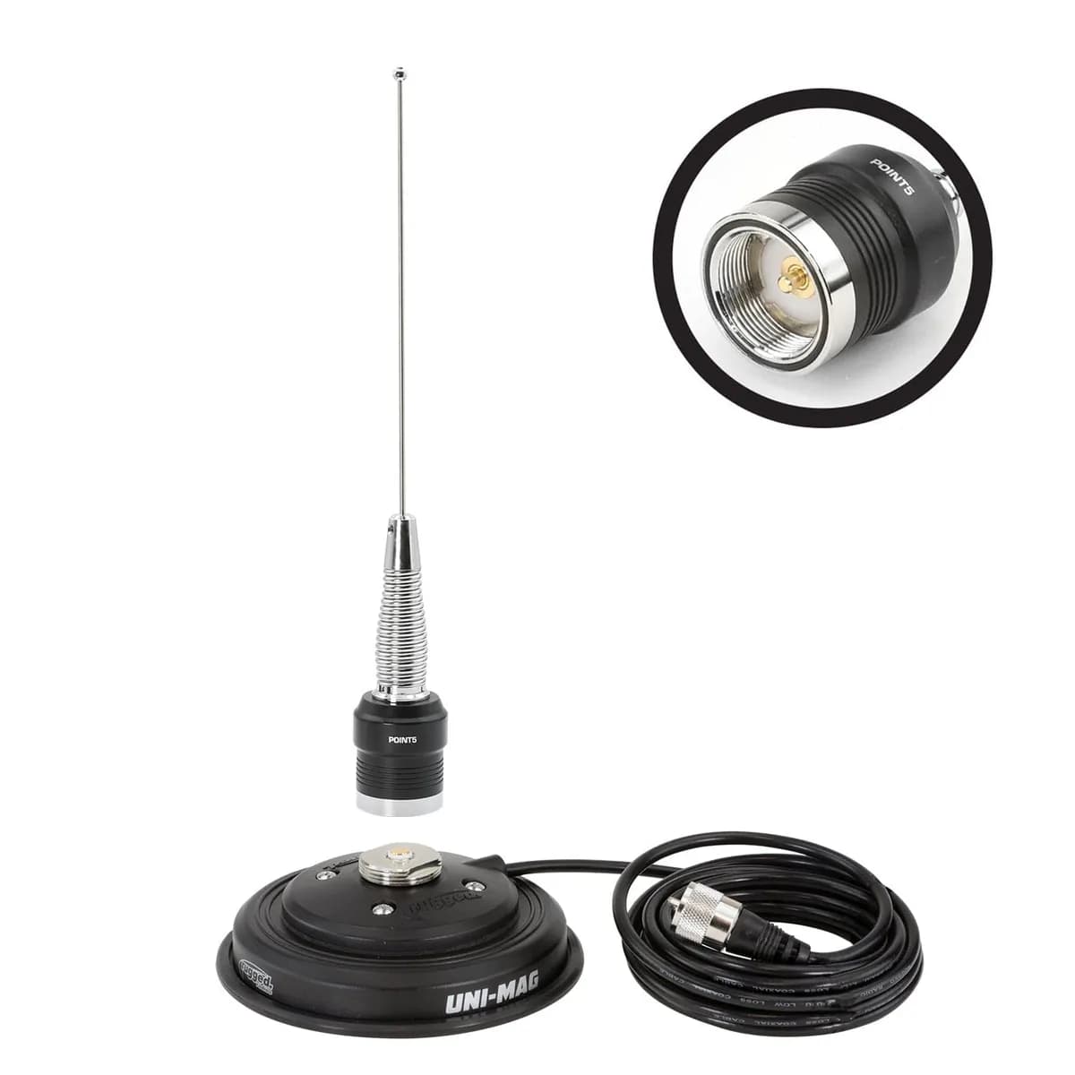 Uhf Antenna Kit With 1/2 Wave no Ground Plane (Ngp) Antenna & Magnetic Mount