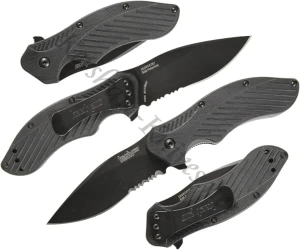Clash Blk/Blk Serrated Pocket Knife Box