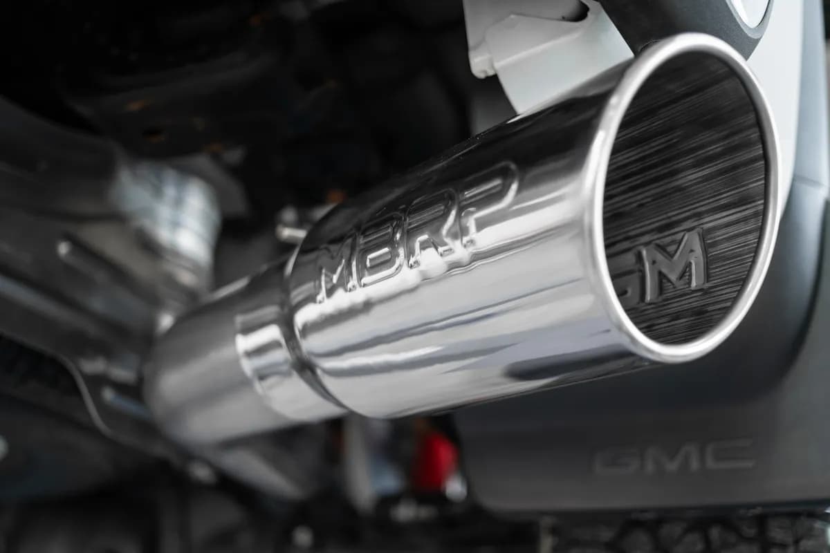 Armor Pro Cat Back Exhaust System; 4 in. Tubing; Single Side Exit; 5 in. Outlet Diameter Tips; T304 Stainless Steel;