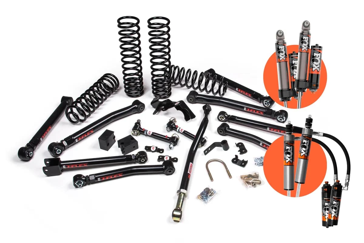 0718 Jeep Wrangler JK 4dr 2.5in Jkrawl Lift Kitfox 2.5 Pes R/R Dsc Shocks 4wd