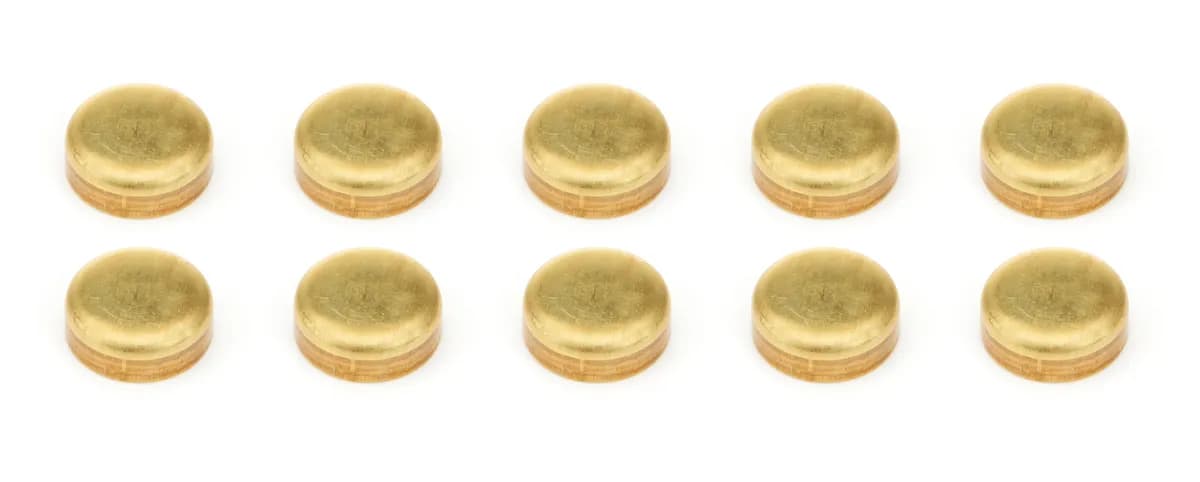 Expansion Plugs 10pk - Brass 1-3/8 Dia
