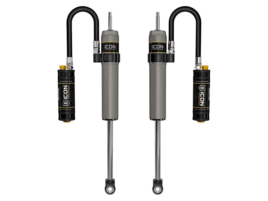ICON 1996-2002 Toyota 4Runner, 0-2" Lift, Rear, V.S. 2.5 Aluminum Series Shock Absorbers, Remote Reservoir w/ CDCV, Pair