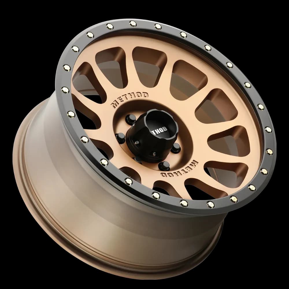 Aluminum Wheels 17x8.5 NV MR305 Bolt Pattern 5 On 139.7 Offset 0 Lip Size 1.3 Method Bronze BRZ Black Street Loc Method