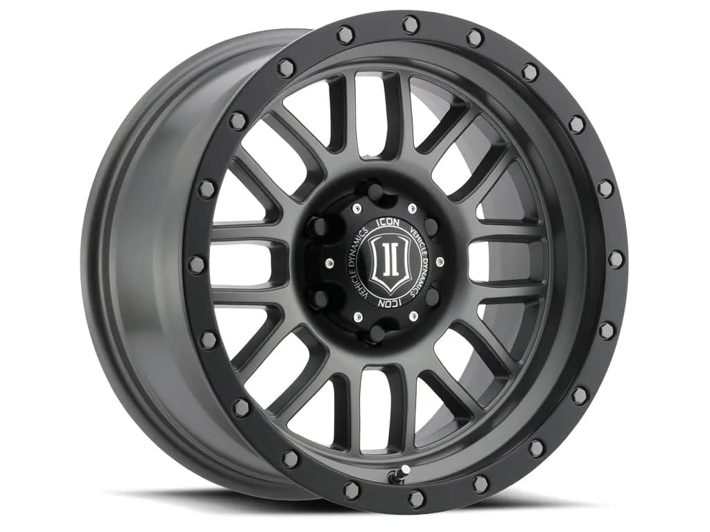 Alpha Wheels 17 x 8.5 Titanium Matte 6 x 5.5in 4.75-In 0mm 106.1mm 2500 Lbs
