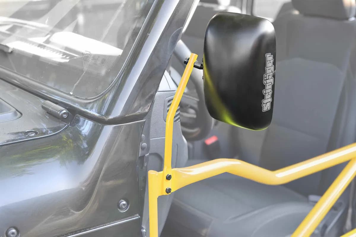 Steinjäger Doors Wrangler JL 2018 to Present Mirror Legs to Fit Tube Doors Lemon Peel