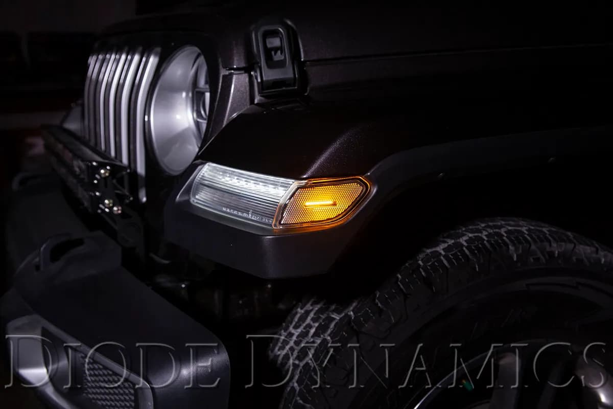 Diode Dynamics - Sidemarkers for 2018-2024 Jeep JL Wrangler/Gladiator, Amber (set)