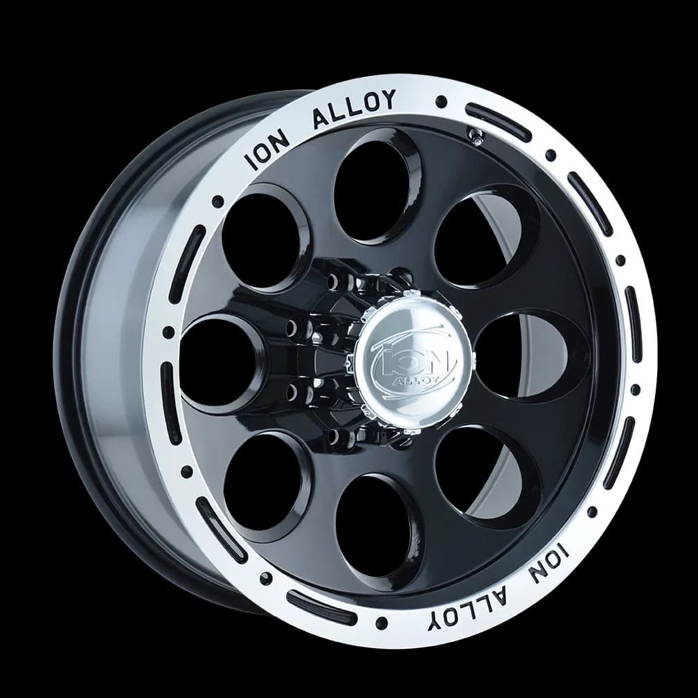 Cast Aluminum Wheels 174 15x10 Machined Lip Black 5 On 114.3 Bolt Pattern -38 Offset ION Wheels