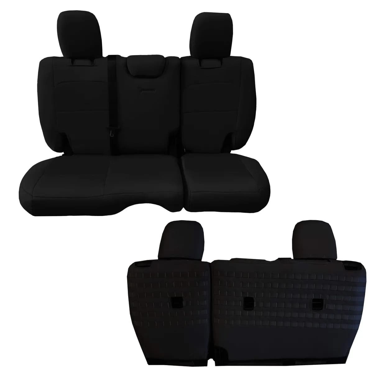 Bartact 2019-22 Jeep JL Rear 4 Door Bench With Out Arm Rest-Black