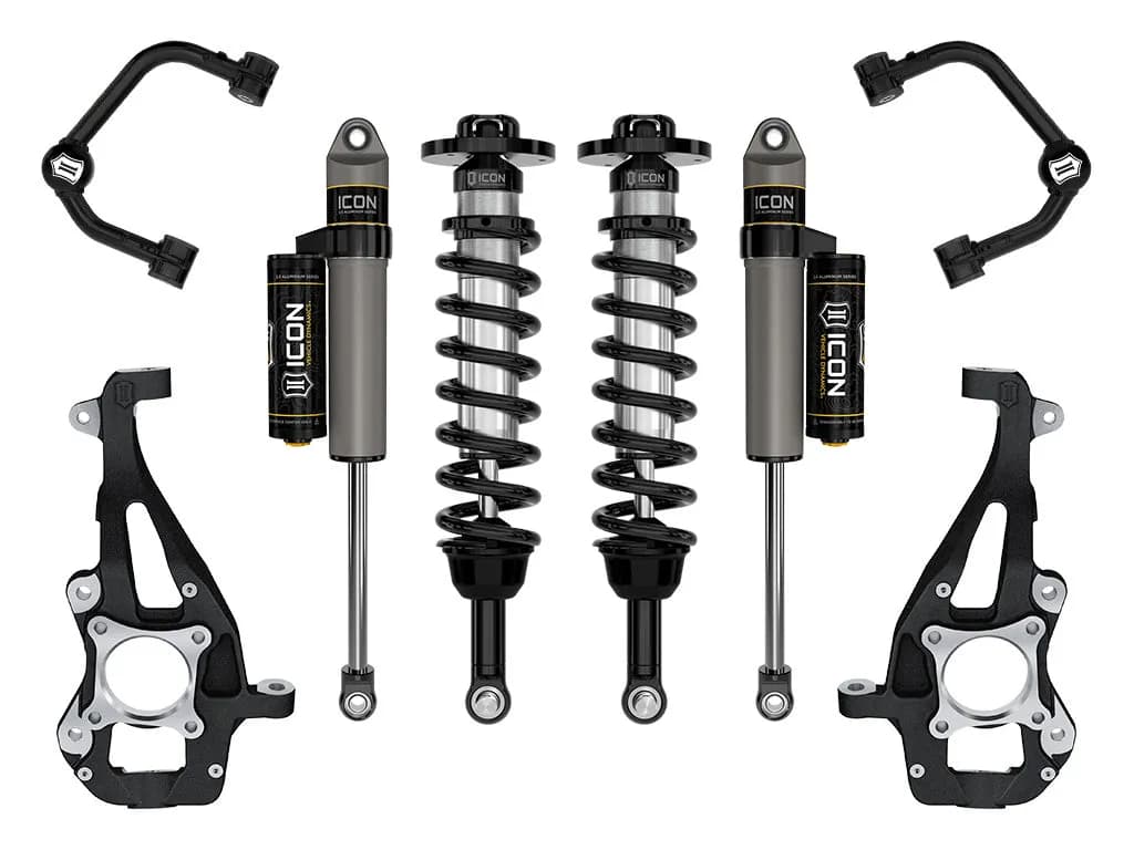 ICON 2021-2025 Ford F-150 4WD, 3.5-4.5" Lift, Stage 2 Suspension System, Tubular