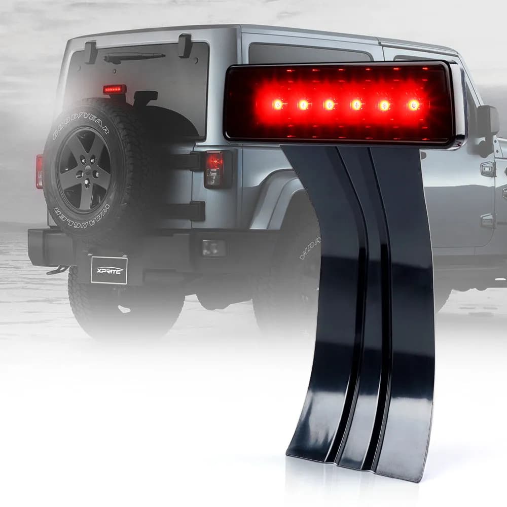 Xprite 2007–2018 Jeep Wrangler JK LED Third Brake Light | IP68 Waterproof Plug & Play