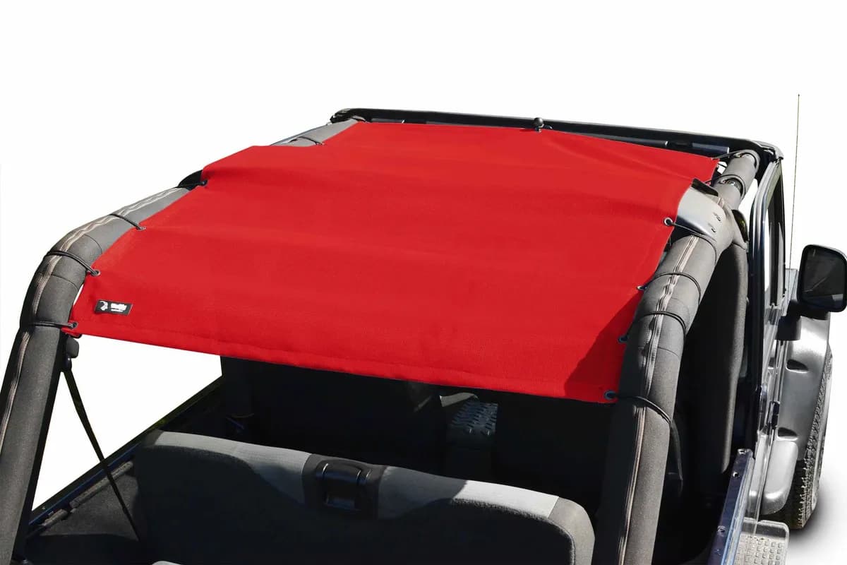 Steinjäger Tops and Covers Wrangler LJ 2004-2006 Fabric Teddy Red Full Length
