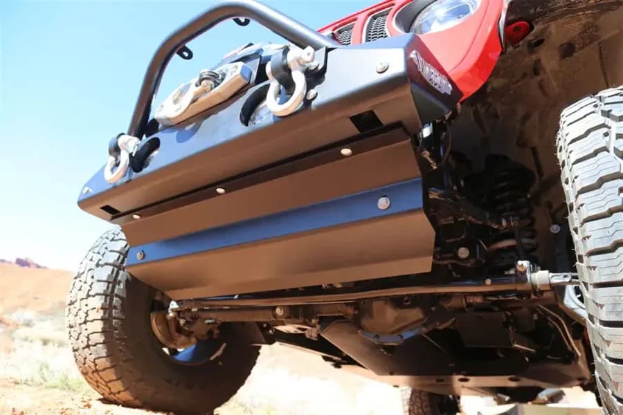 Rock Hard 4x4 Steel Sway Bar Motor Skid Plate - JT/JL