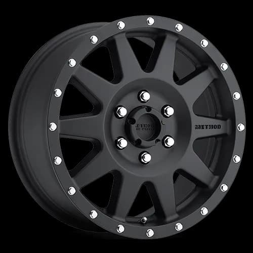 Aluminum Wheels 20x9 The Standard MR301 Bolt Pattern 6 On 139.7 Offset 18 Lip Size 1.85 Matte Black MB Method