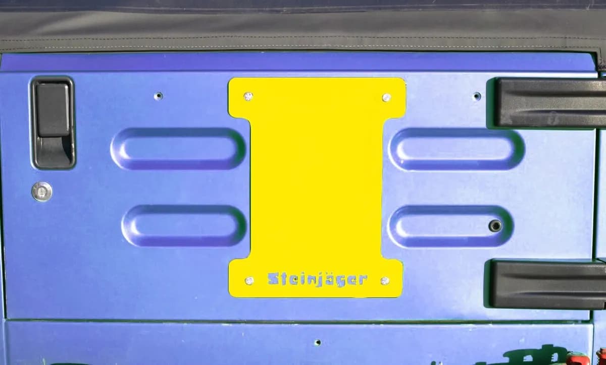 Steinjäger Wheels and Tires Wrangler TJ 1997-2006 Spare Tire Delete Plate Lemon Peel