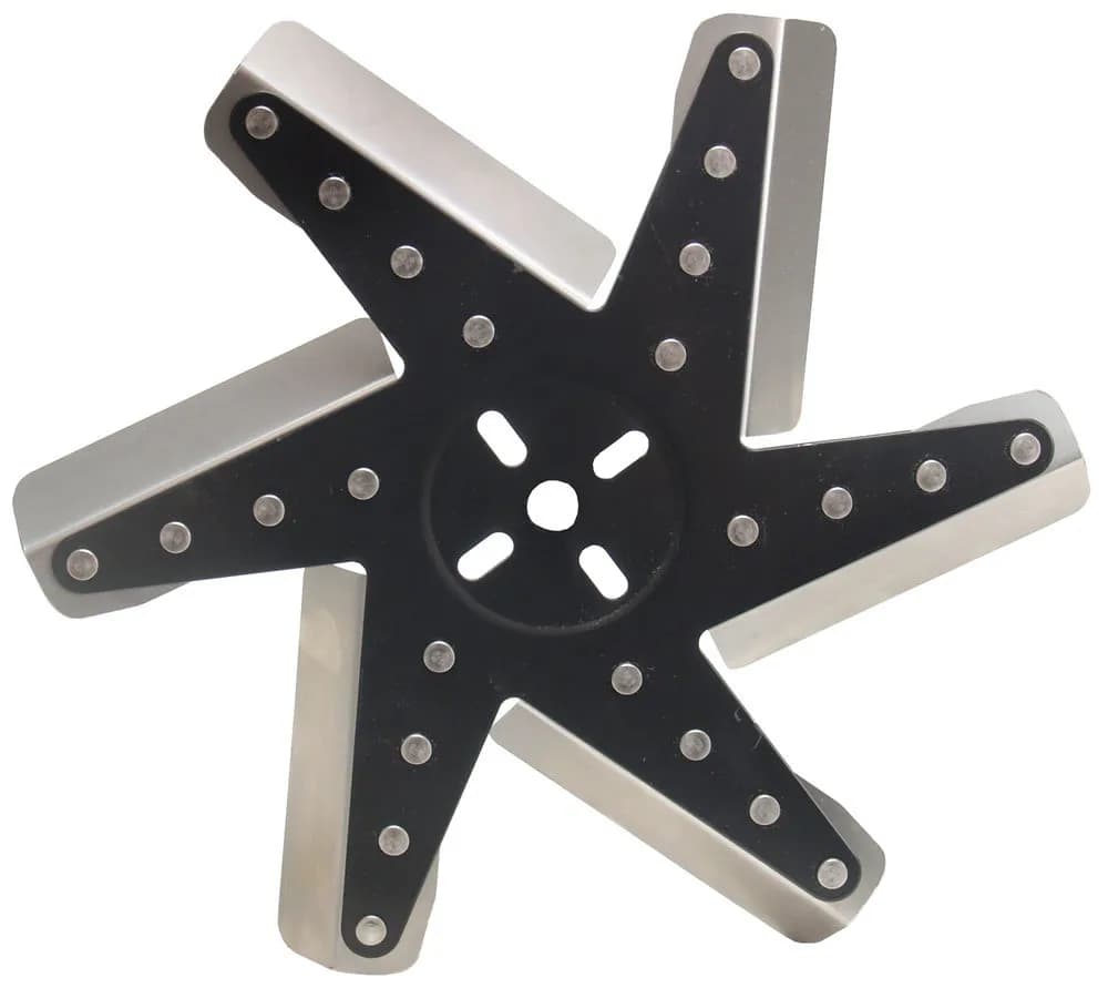 13 High Performance Stainless Steel Reverse Rotation Flex Fan, Black Hub