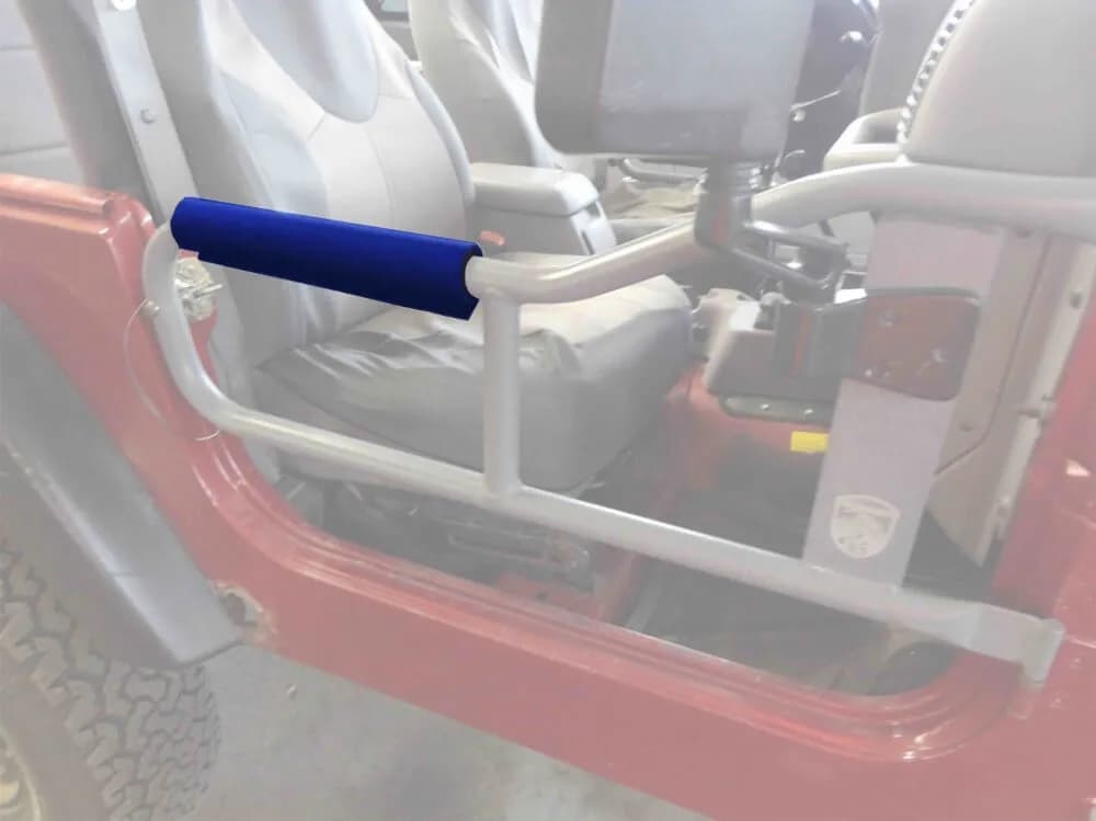 Steinjäger Doors Wrangler YJ 1987-1995 Trail, Tubular Style Arm Rests Blue