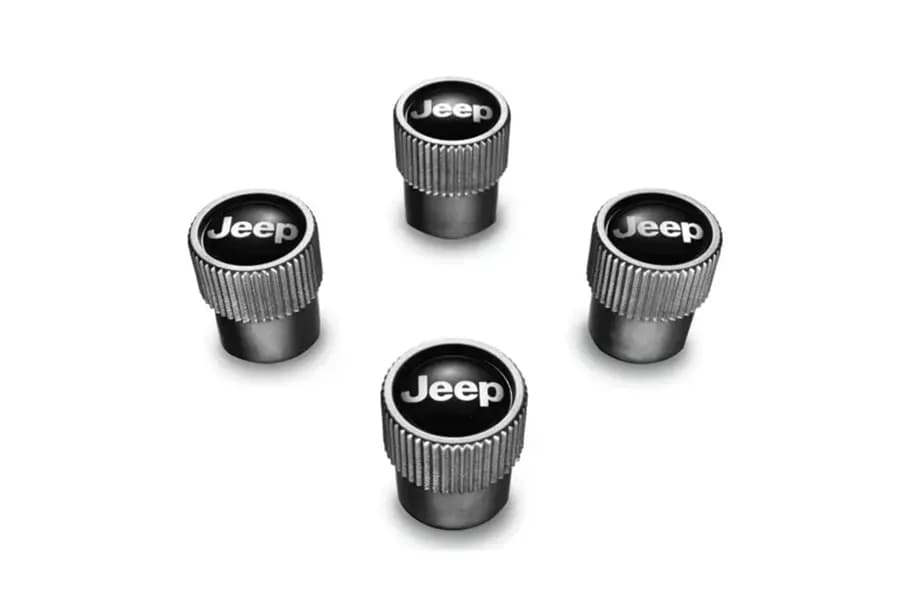 82213628ab - Mopar Valve Stem Caps Silver Logo
