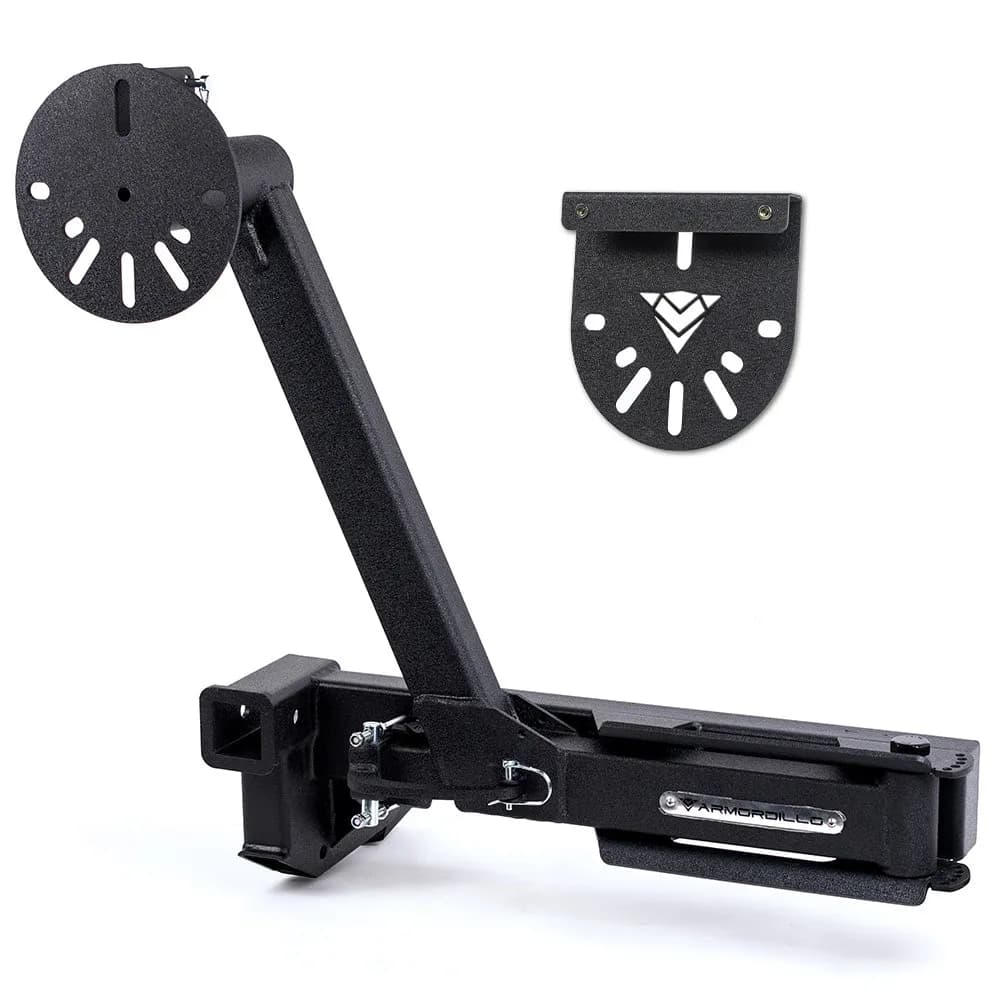 ARMORDILLO® Universal Fit Hitch Mount Swing Out Spare Tire Carrier (Up to 35" Tires)